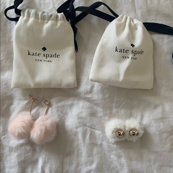 Kate Spade Furry Earrings Bundle - Picture 1 of 4